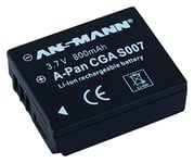 ANSMANN Batterie de Rechange A-Pan CGA-S 007 pour Appareil Photo Panasonic (1 PCE) – Batterie Appareil Photo Lumix – Batterie Li-Po 3,7V 850 mAh