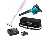 Makita 12V Blåser Ub100d + Vakuum Cl108fd 1X2,0Ah Bag Clx245sax1