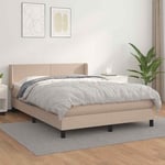 Lit � sommier tapissier avec matelas Cappuccino 140x190 cm