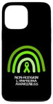 Coque pour iPhone 13 Pro Max Support de sensibilisation arc-en-ciel et ruban pour lymphome non-hodgkin