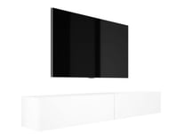 Meuble TV Suspendu, (2 X 100) X 34 X 32 Cm, Blanc Mat