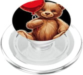 Ours en peluche coeur amour joyeux Saint-Valentin PopSockets PopGrip pour MagSafe