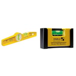 Stabila 15348 81s/Rem Loose Rare Earth Magnetic Level, Multi & Pocket PRO Magnetic Mini Spirit Level with Belt Clip, 7 cm, Strong Rare Earth Magnet, 1 Hori