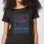 Marvel Spider-Man Women's Christmas T-Shirt - Black - L