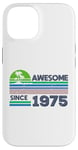 Coque pour iPhone 14 50 ans anniversaire hommes femmes génial depuis 1975