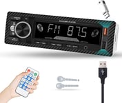 Autoradio Bluetooth 5.1 Main Libres Lecteur Multimédia 1 Din mit USB/AUX/EQ/RCA Audio Output FM Lecteur MP3 Poste Radio Voiture Récepteur avec Télécommande(Q571)