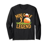 Retro Mini Golf Champion Funny mini Golfer Sport Long Sleeve T-Shirt