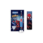 Oral-B | Vitality PRO Kids Spiderman | Electric Toothbrush with Travel Case | Re