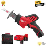 MILWAUKEE M12 HACKZALL KIT - C12HZ-202X SUB COMPACT RECIPROCATING SAW 4933441198