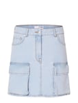 Selected Femme Slfhazel Mw Light Ice Blue Denim Skirt Blå