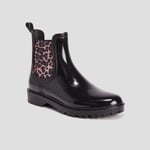 LH - bottines chelsea vernies noir femme