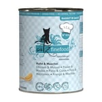 catz finefood Ragout N° 613 Nourriture Humide pour Chats au Poulet et aux Coquillages - Aliments Fins pour Chats en Sauce sans céréales ni Sucre à Haute teneur en Viande - Boîte de 6 boîtes de 380 g