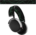 Bandeau de Remplacement Compatible avec SteelSeries Arctis 7 / Arctis 9 / Arctis 9X / Arctis Pro Bandeau - Coussinet Bandeau de Rechange en Nylon pour Casque Audio - Noir-Vert Fuchsia