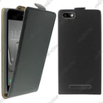 ebestStar ® pour Wiko Lenny 3 et Jerry - Housse Coque Etui en PU cuir à rabat ultra fine (SLIM case), Couleur Noir