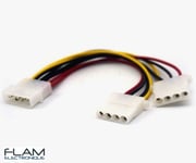 Cable Adaptateur doubleur MOLEX 20cm Molex male to 2x female Molex splitter