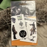 Official Watch Dogs Temporary Tattoo Pack GB Eye Video Game New Merchandise