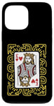 iPhone 13 Pro Max King Of Hearts Doodle - Vintage Graphic Card Game Lover Case