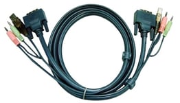 Aten 2L-7D02U cordon KVM DVI/USB/Audio - 1,80M