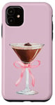 Coque pour iPhone 11 Esthétique Rose Matrini Y2K Coquette Espresso Martini Lover