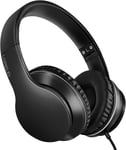 X6 Casque Supra-Auriculaire Avec Microphone, Casque De Basse St¿¿r¿¿o L¿¿ger Pliable Et Portable Avec 1,45 M Sans Enchev¿ºtrement, Casque Filaire Pour Smartphone Tablette Mp3 / 4 (Noir Sid¿¿ral)