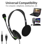 Usb Headset With Mic Noise Cancelling Computer Headphones For Business Cal Part