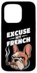 Coque pour iPhone 15 Pro Bulldog français Excuse My Frenchie Vintage Bulldog Lover