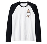 Sea Otter In The Pocket Cute Pocket Sea Otter Raglan Baseball Tee