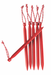 MSR Groundhog teltplugger 6 stk Rød 2018