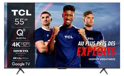 TV QLED Tcl 55C69B 139 cm 4K UHD 2024 Aluminium brossé