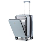 Hanke Grace Valise à roulettes à Coque Rigide approuvée par Les compagnies aériennes, Bagage TSA léger pour Voyages d'affaires Courts de 2 à 3 Jours, 50,8 cm, Gris, 20 inch Expandable