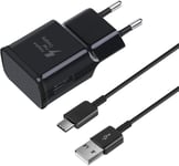 Chargeur Type C Charge Rapide Pour Samsung Galaxy A13 A14 A20e A34 A52 A53 A54 S8 S9 S10 S20 S21 Fe Plus, Z Fold2 5g, Android Téléphone Chargeur Adaptateur Secteur Avec 1,5m Usb C Cable[X47]