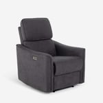 Fauteuil relax électrique ergonomique inclinable tissu port USB Chiara