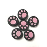 OSTENT 6 x Silicone Thumb Grip Stick Cap Cover Skin for Nintendo Switch Joy-Con Controller Color Pink