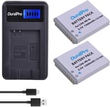 Durapro 2-Packs NB-6L NB-6LH Batteries + LCD USB Charger for Canon Powershot SX500 is, SX710 HS,SX520 HS,SX530 HS,SX510 HS,S120,SX700 HS,SX610 HS,SX600 HS, D30, and S95 Cameras