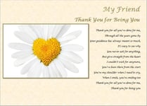 My Friend Gift - Thank You For Being You (laminated Gift)