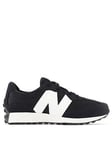 New Balance Junior Unisex 327 Trainers - Black/white, Black/White, Size 3 Older