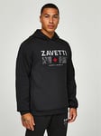 Zavetti Canada Ovello 2.0 Chevron Hoodie - Black, Black, Size S, Men