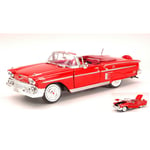 CHEVROLET IMPALA 1958 RED 1:24 MotorMax Auto Stradali Modellino