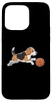 Coque pour iPhone 15 Pro Max Beagle jouant au basket-ball Beagles Chien