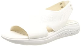 Geox Femme D Spherica Ec5 D Sandales, White, 38 EU