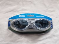 Zoggs Adults Panorama Smoke Tinted Lenses Goggles with One Size, Clear/Black