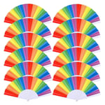 10 Pack  Folding Fans , Hand Held Pride Fan Gay Pride LGBT Fans for Parties3419