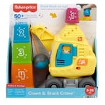 Fisher-Price Jouet éducatif pour bébés et Tout-Petits - Grue avec Blocs, lumières, Musique et Sons pour bébés à partir de 9 Mois - Version multilingue - HWY66