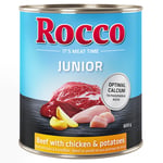 Rocco Junior -säästöpakkaus 24 x 800g - nauta & kana + peruna