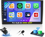 4+64G 8 C?urs Android 13 Autoradio Pour Audi A4 (B6/B7) S4 Rs4 8E 2000-2008 Avec Carplay Android Auto Sans Fil, 9\U201C Ips Écran Tactile Avec Gps Wifi Bluetooth Fm/Rds Dsp Eq Swc Caméra De Recul