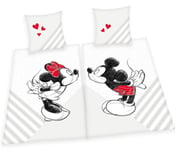 Mickey Och Minnie Mouse Sängkläder Partner Pack - 100 Procent Bomull