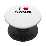 I Heart (Love) Custard Dessert Pastry Frozen Pudding PopSockets Adhesive PopGrip