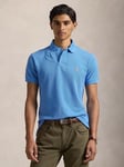 Ralph Lauren Short Sleeve Cotton Mesh Polo Shirt, Blue Orbit