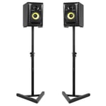 Studio Monitor Stand Set Adjustable Height Home HiFi Speaker Floor Stands (Pair)