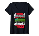 Womens Funny Garbage Trucks Pun Tee For Truck Lovers V-Neck T-Shirt